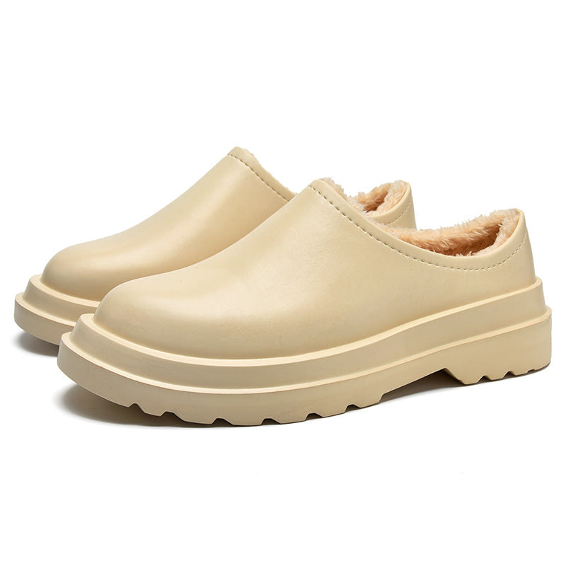 Men's Indoor Toe Toe Thick Sole Cotton Shoes