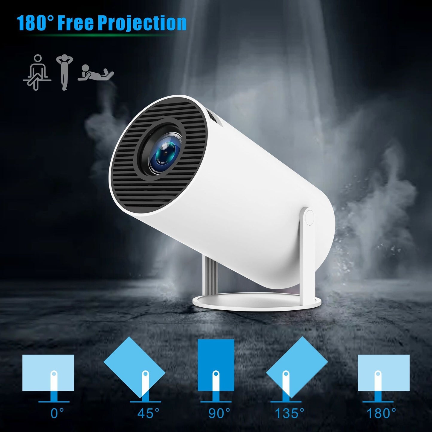 HY300 4K Mini Portable Home Theater Projector