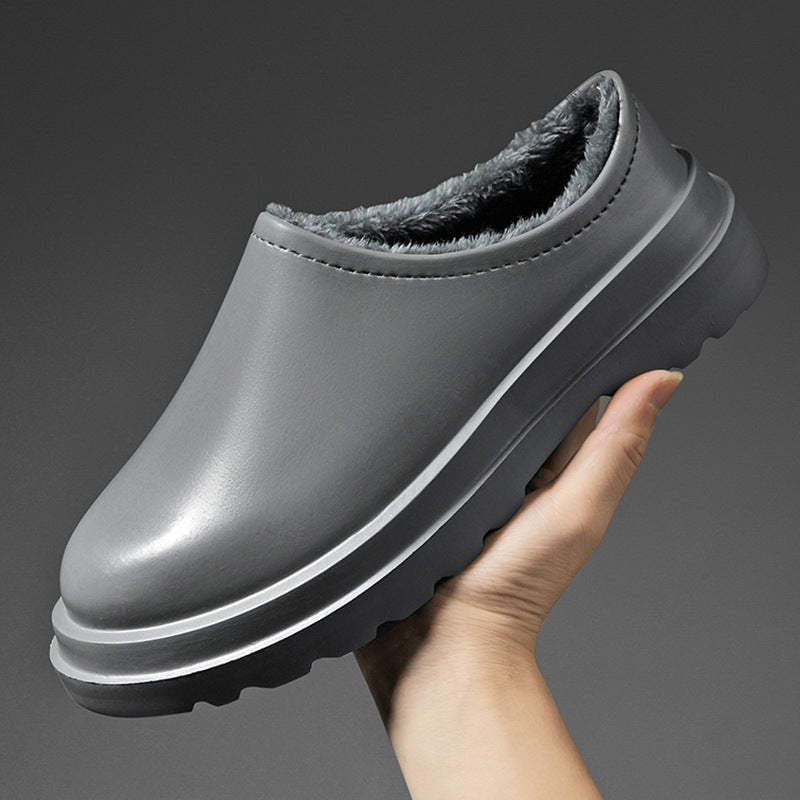 Men's Indoor Toe Toe Thick Sole Cotton Shoes