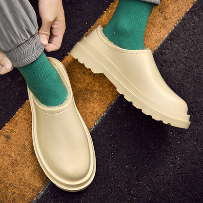 Men's Indoor Toe Toe Thick Sole Cotton Shoes